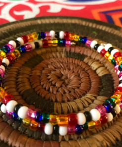 Lord Dark's Handcrafted Orisha Spirit Bead Bracelet Black and White